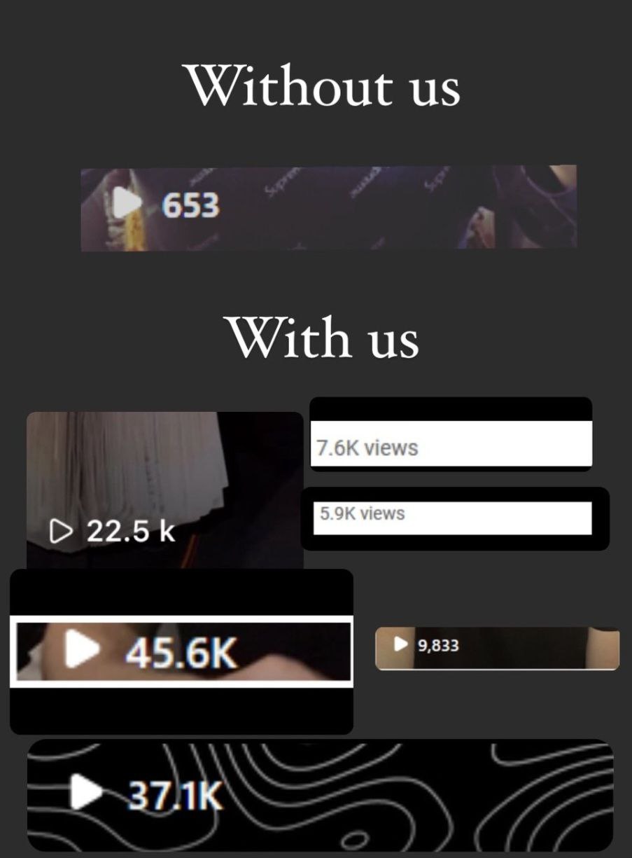 Before vs After – 653 views → 22.5K–45.6K